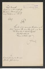 k.k. naturhistorisches Hofmuseum, Intendanzakten 1885-1896 (Hauer), Aktenzahl Z.636/1891, Seite 1
